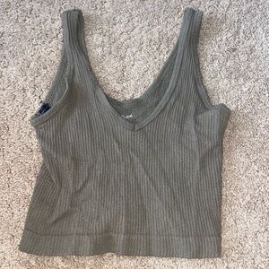 Sage green Cropped UO tank